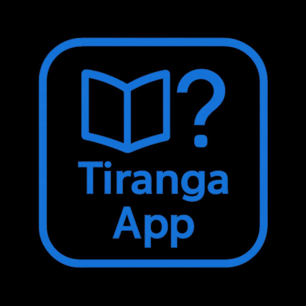 A professional badge symbolizing support for the Tiranga App.