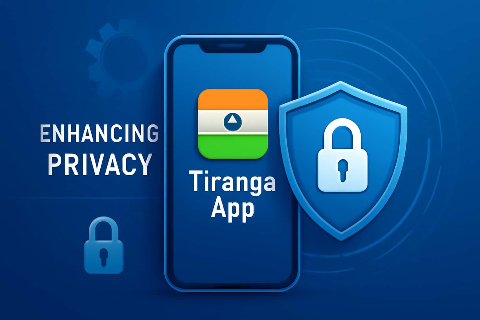 Informative scene about privacy enhancements in the Tiranga App.