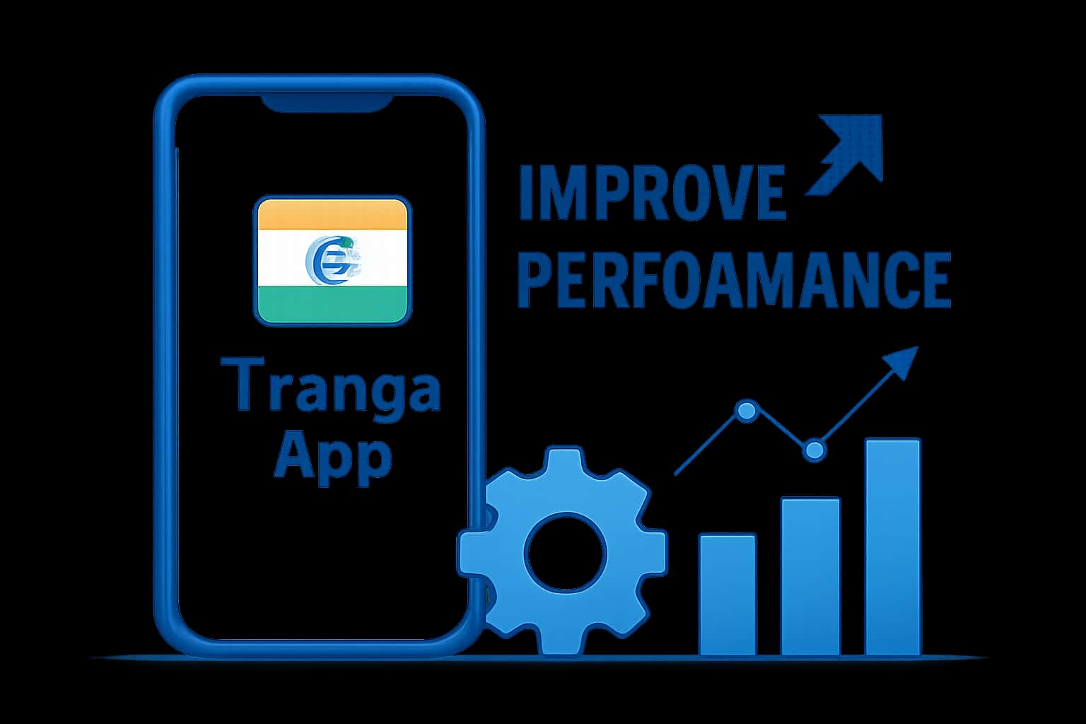 An informative graphic illustrating the concept of enhancing Tiranga App performance.