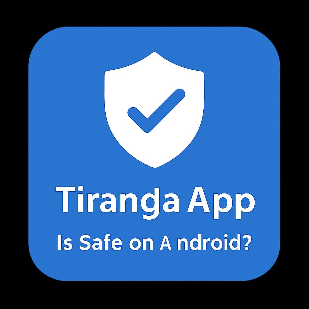 An icon representing the safety of the Tiranga App on Android.