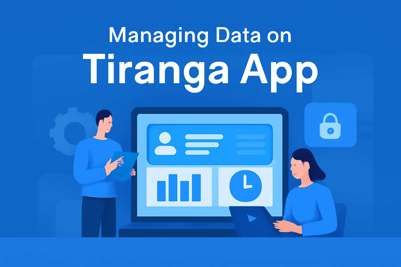 Informational graphic depicting data management practices on Tiranga App.