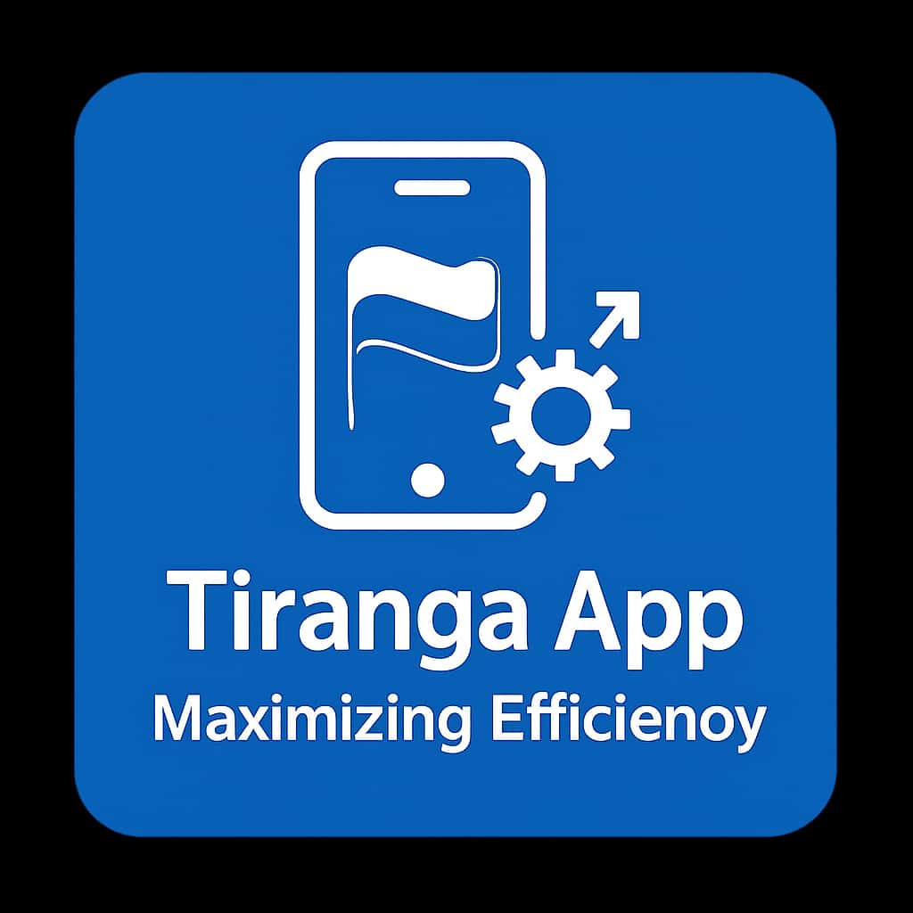 An icon representing the concept of Tiranga App efficiency, featuring appropriate text.