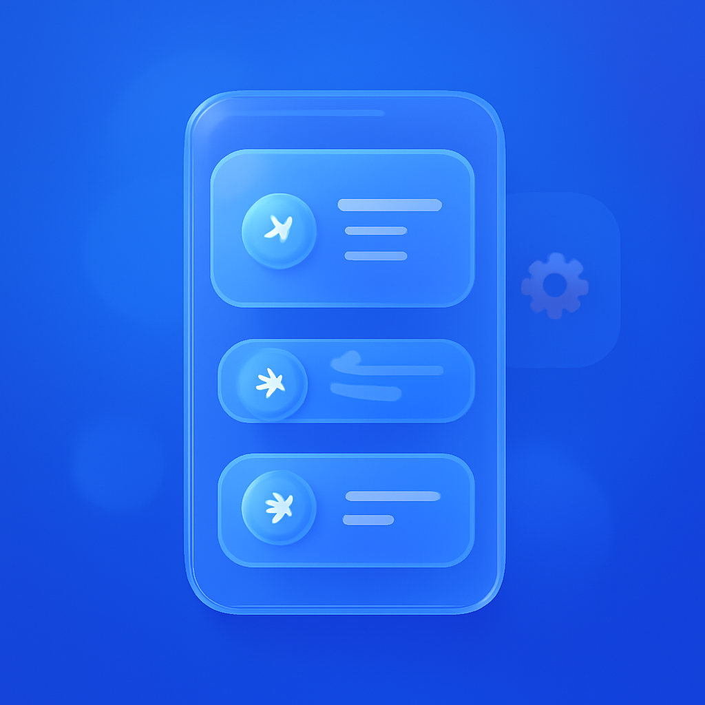 Illustration explaining the settings of the Tiranga App.