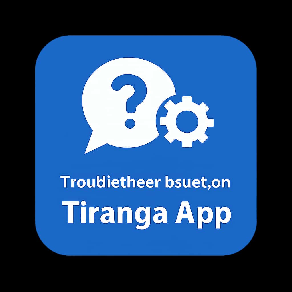 Icon representing troubleshooting assistance for the Tiranga App.