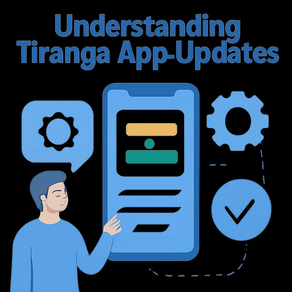 An educational diagram about Tiranga App updates